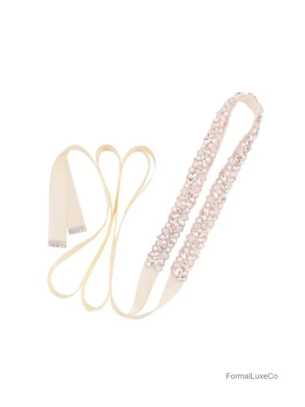 Handmade Rhinestone Pearl Bridal Belt Sash Wedding Dress Belt